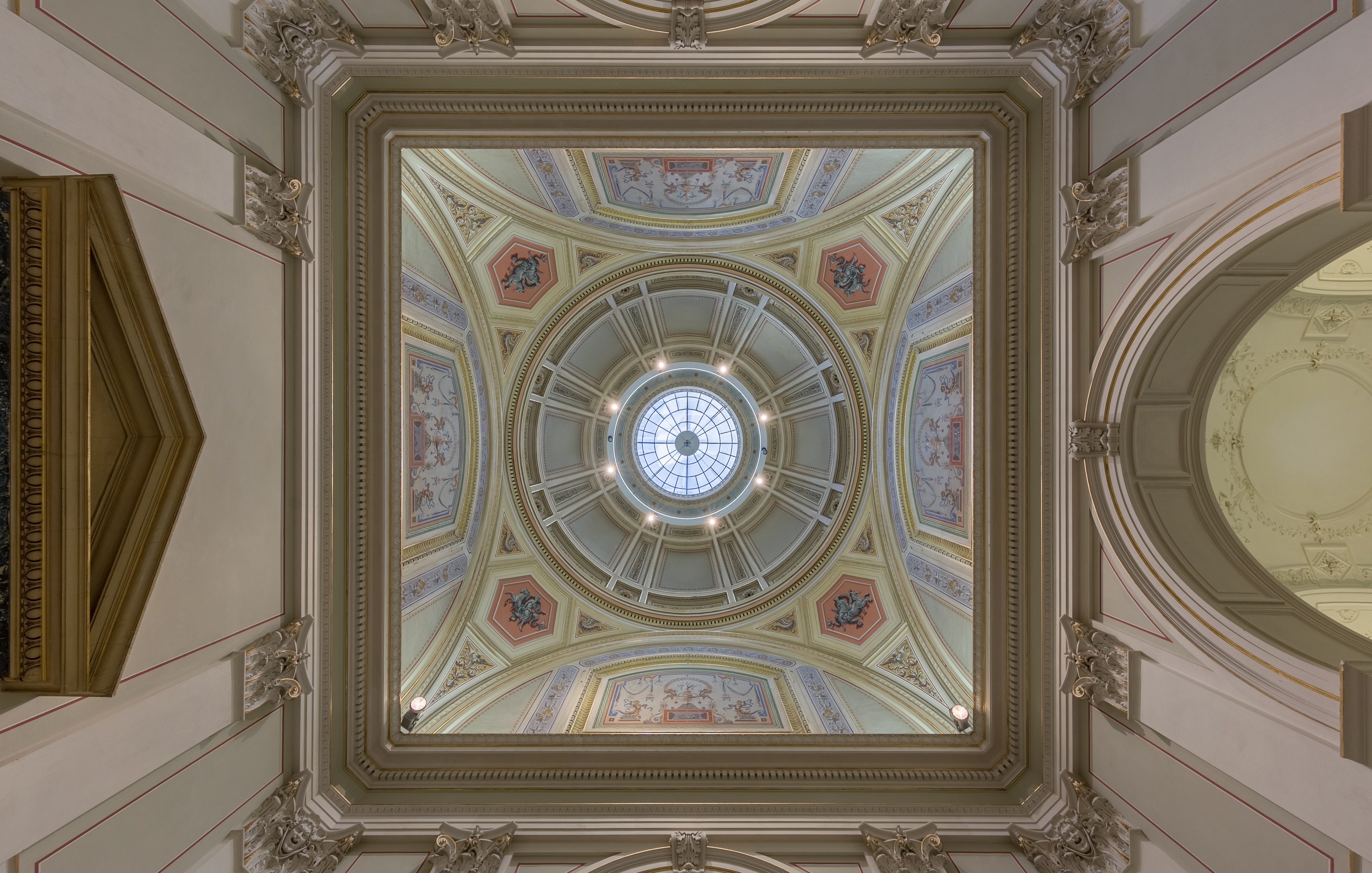 Stairwell ceiling near the grand ceremonial hall at the University of Vienna