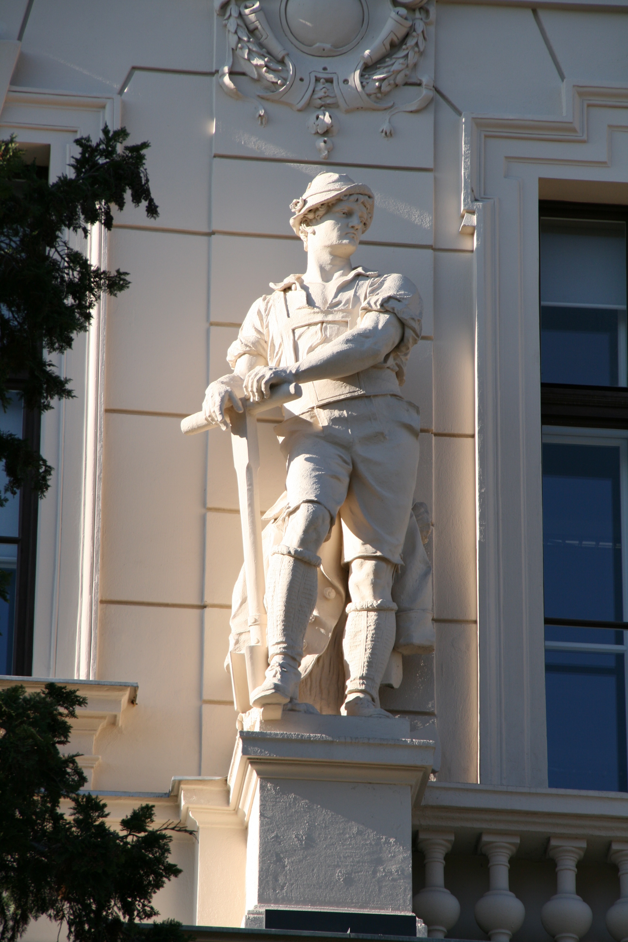 Architectural detail at BOKU University’s Gregor Mendel House in Vienna